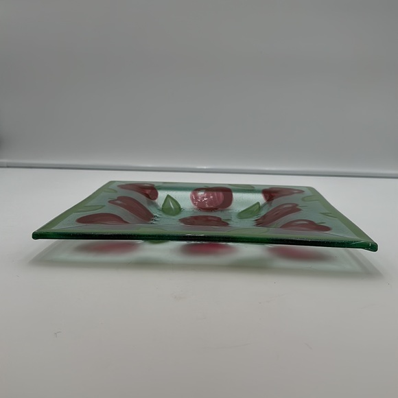 Vintage Blown Glass Red Apple Dish- - Picture 11 of 16